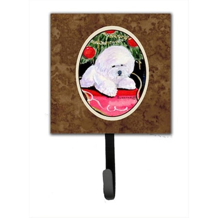 Jensendistributionservices 4.25 x 6 in. Christmas Tree with Bichon Frise Leash Or Key Hook MI1655260